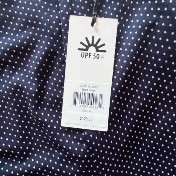 Jofit NWT Navy Polka-dot Utility Dress with Coordinating Pull-on Shorts, Size XL - Picture 10 of 10